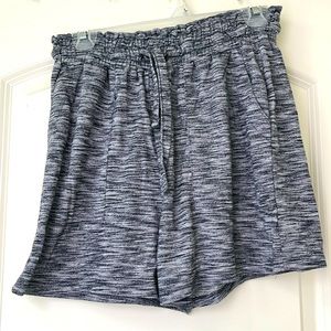 Medium blue-heather lounge shorts like new with drawstring/elastic waist.